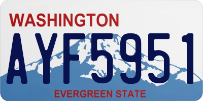 WA license plate AYF5951