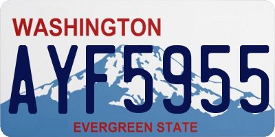 WA license plate AYF5955