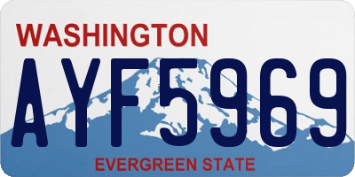 WA license plate AYF5969