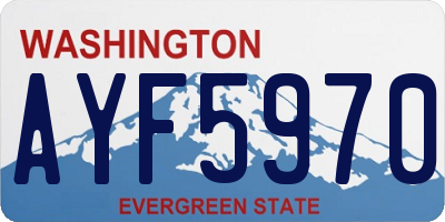 WA license plate AYF5970