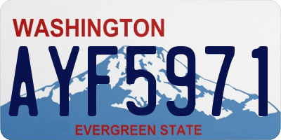 WA license plate AYF5971