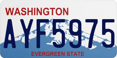 WA license plate AYF5975