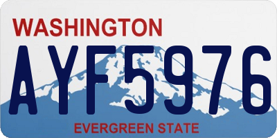 WA license plate AYF5976