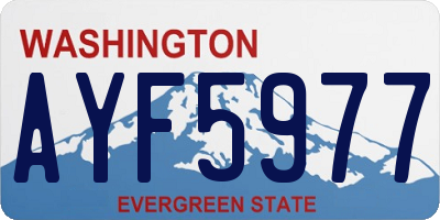 WA license plate AYF5977