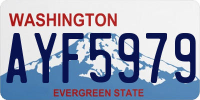 WA license plate AYF5979