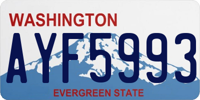 WA license plate AYF5993