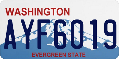WA license plate AYF6019