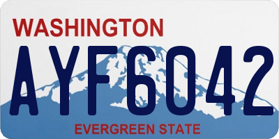 WA license plate AYF6042