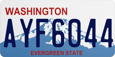 WA license plate AYF6044