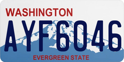 WA license plate AYF6046
