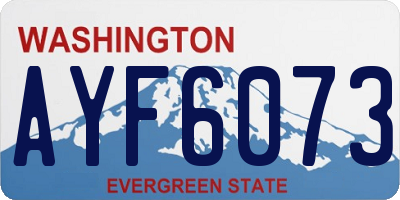 WA license plate AYF6073