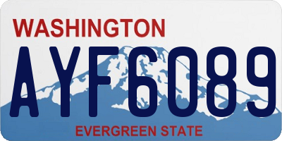 WA license plate AYF6089
