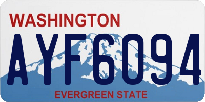 WA license plate AYF6094