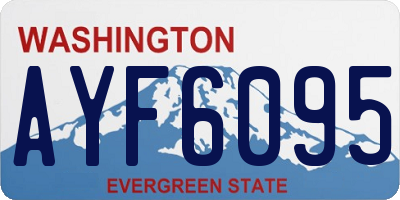 WA license plate AYF6095