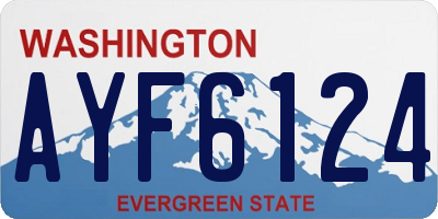 WA license plate AYF6124