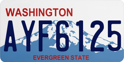WA license plate AYF6125