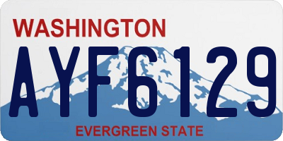 WA license plate AYF6129