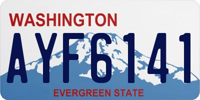 WA license plate AYF6141