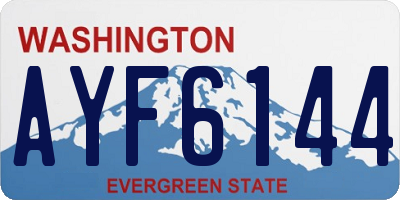WA license plate AYF6144
