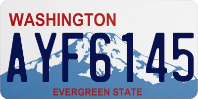 WA license plate AYF6145