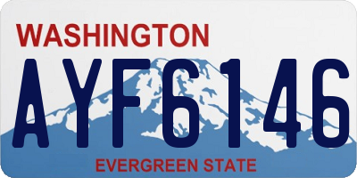 WA license plate AYF6146