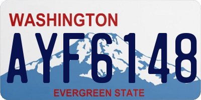 WA license plate AYF6148