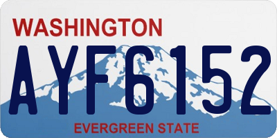 WA license plate AYF6152