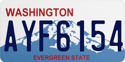 WA license plate AYF6154