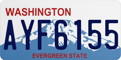 WA license plate AYF6155