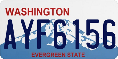 WA license plate AYF6156
