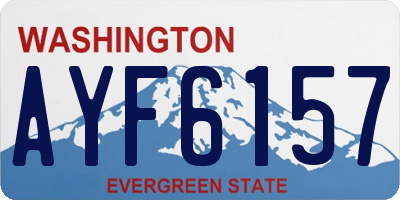 WA license plate AYF6157