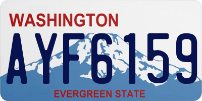 WA license plate AYF6159