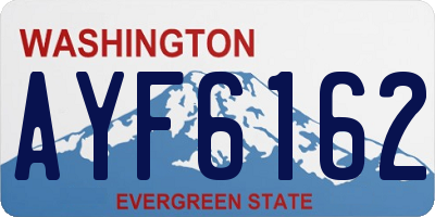 WA license plate AYF6162