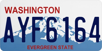 WA license plate AYF6164