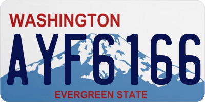 WA license plate AYF6166