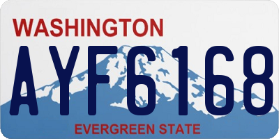 WA license plate AYF6168
