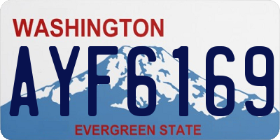 WA license plate AYF6169