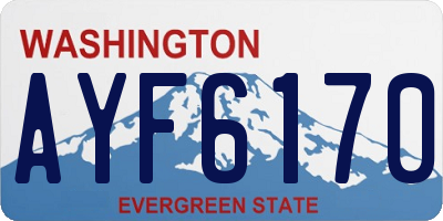 WA license plate AYF6170