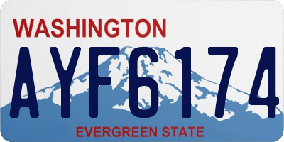 WA license plate AYF6174