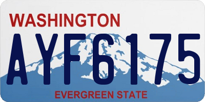 WA license plate AYF6175