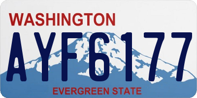 WA license plate AYF6177