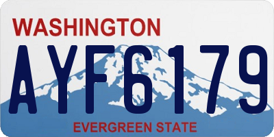 WA license plate AYF6179