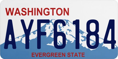 WA license plate AYF6184
