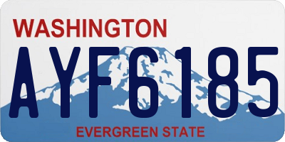 WA license plate AYF6185
