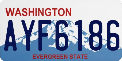 WA license plate AYF6186