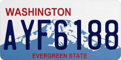 WA license plate AYF6188