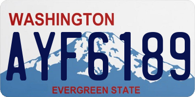 WA license plate AYF6189