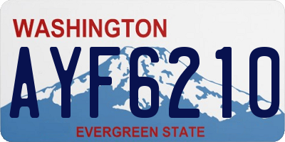 WA license plate AYF6210