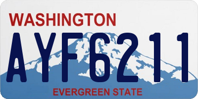 WA license plate AYF6211