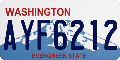 WA license plate AYF6212